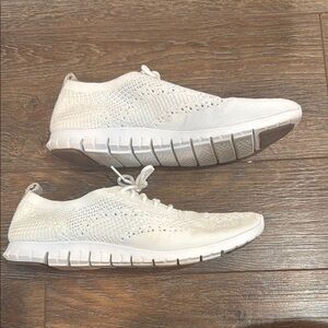 Cole Haan Zero Grand Lightweight Women's Knit Lace-Up Sneakers in White